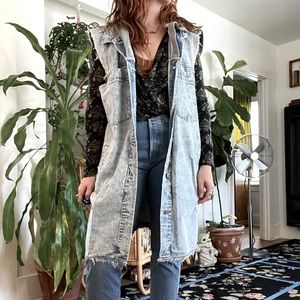 Urban outfitters long denim vest